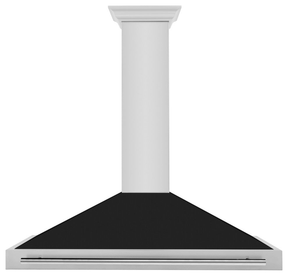 ZLINE 48" Stainless Steel Range Hood With Black Matte Shell, KB4STX-BG-48