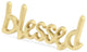Roven Gold Cast Iron Calligraphic Blessed Table Decor