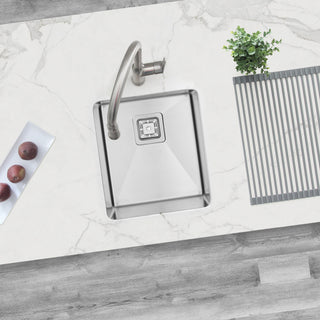 STYLISH 18" x 16" Stainless Steel Single Basin Undermount Kitchen Sink with Grid