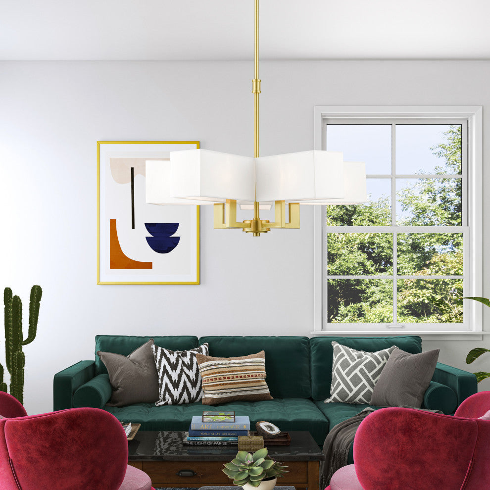 Rubix 5 Light Black Chandelier