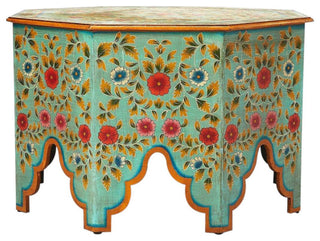 Colorful Hexagonal Artisan Coffee Table