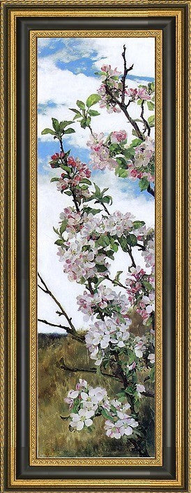 Alfred R.A. P.R.W.S. Apple Blossoms Framed Premium Canvas Print, 15"x30"
