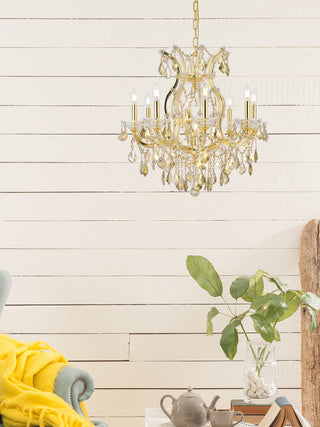 Elegant Lighting 2800D26-GT/RC Maria Theresa 9 Light 26"W Crystal - Chrome