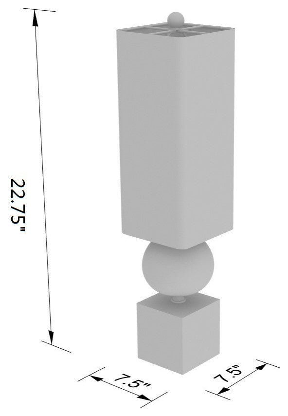 St. Martin Table Lamp, 7.75"x23"x7.75", Gold