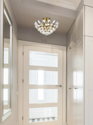 Eleana 14" Flush Mount, Brass