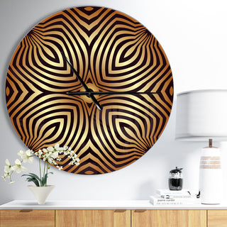 Convex Symmetrical Ellipse Oversized Contemporary Metal Clock, 23x23