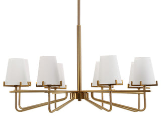 Lassen 8 Light Brass Chandelier