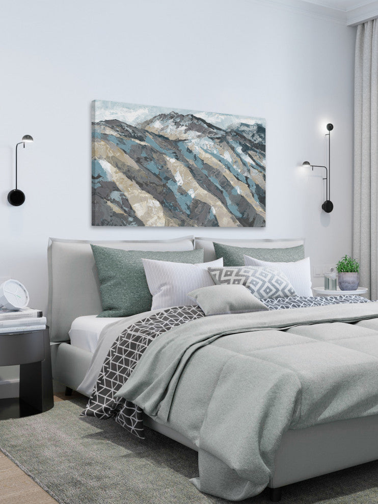 "The Blue Gem" Painting Print on Wrapped Canvas, 18x12