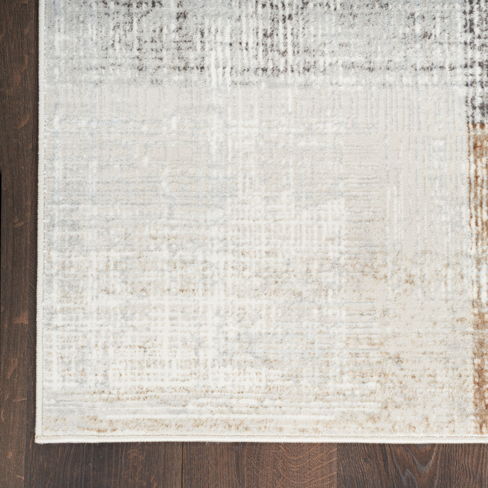 Nourison  Iliana 5'3"x7'3" Gray Modern Indoor Area Rug