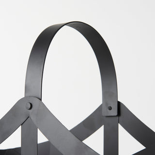 Tyrell Matte Black Metal Decorative Baskets (Set of 2)