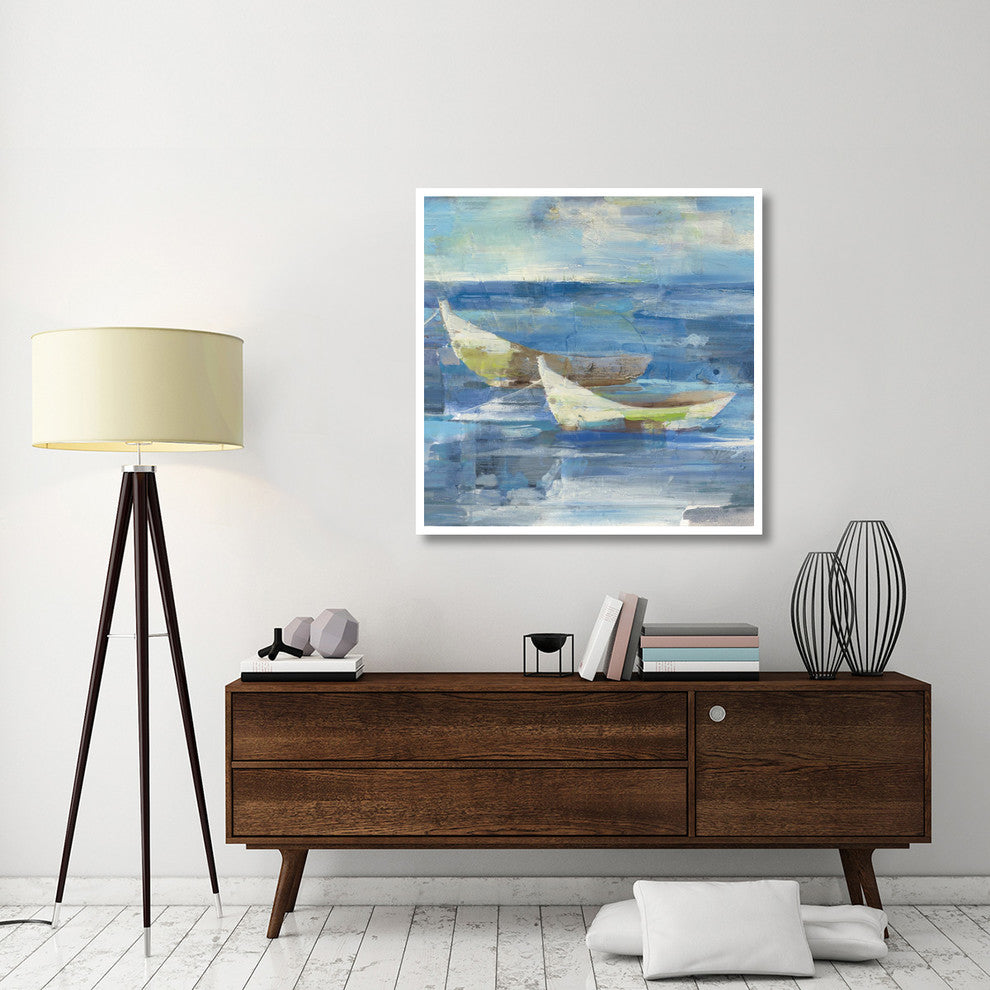 "Mooring for the Day v.2" Digital Paper Print by Albena Hristova, 42"x42"