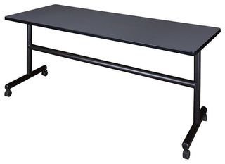 Kobe 72" Flip Top Mobile Training Table, Gray