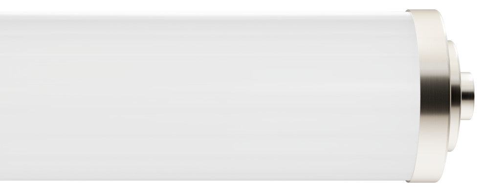 Holly Grove Brushed Nickel With Cased White Glass 2 Light Vanity Wall