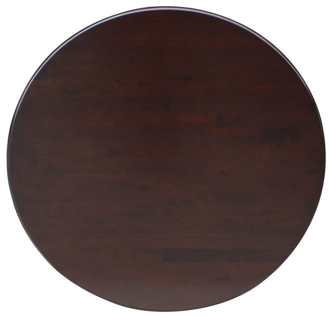 International Concepts 30" Round Wood Counter Height Dining Table in Rich Brown