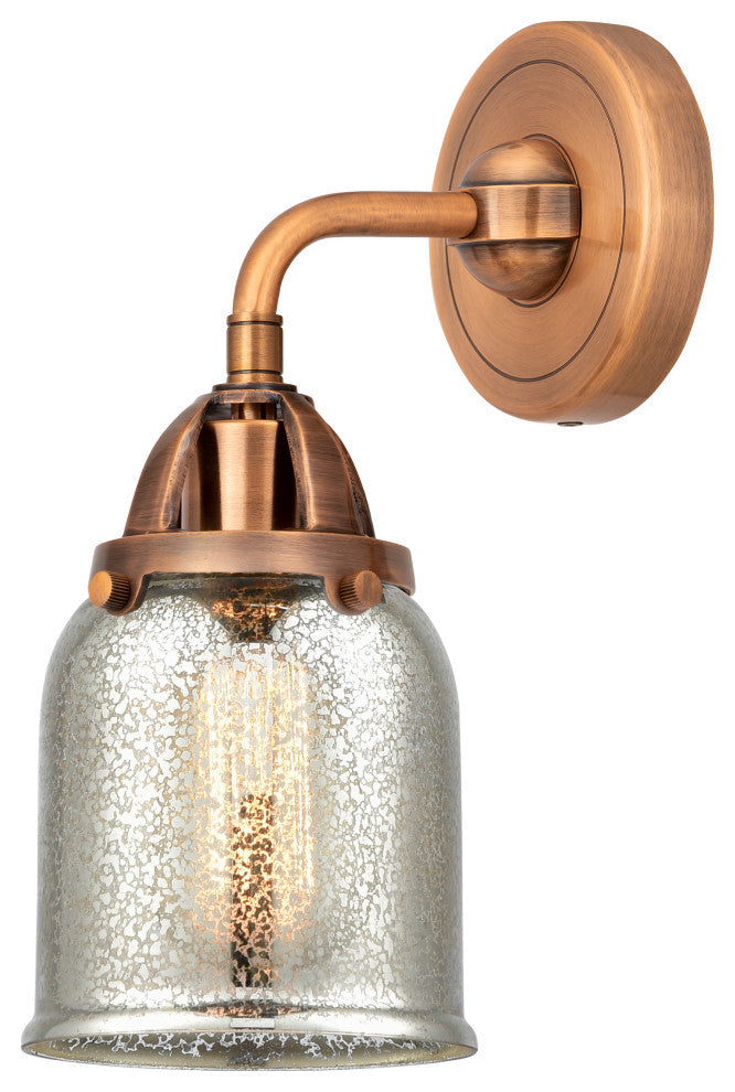 Small Bell Sconce, Antique Copper, Silver Plated Mercury