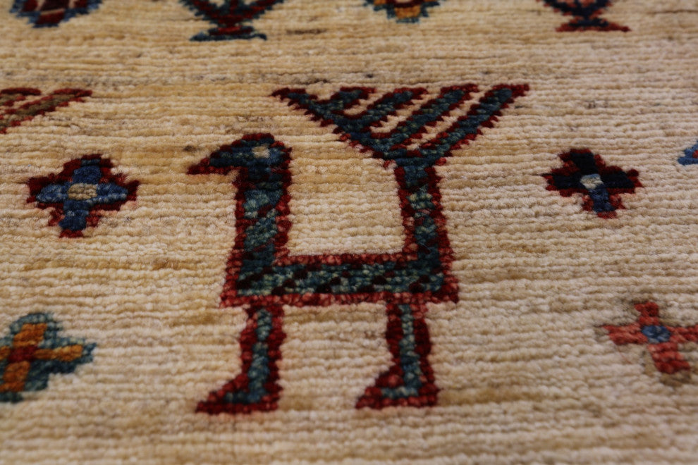 Handmade Tribal Persian Gabbeh Wool Rug 4' 10" X 7' 3" Q5674