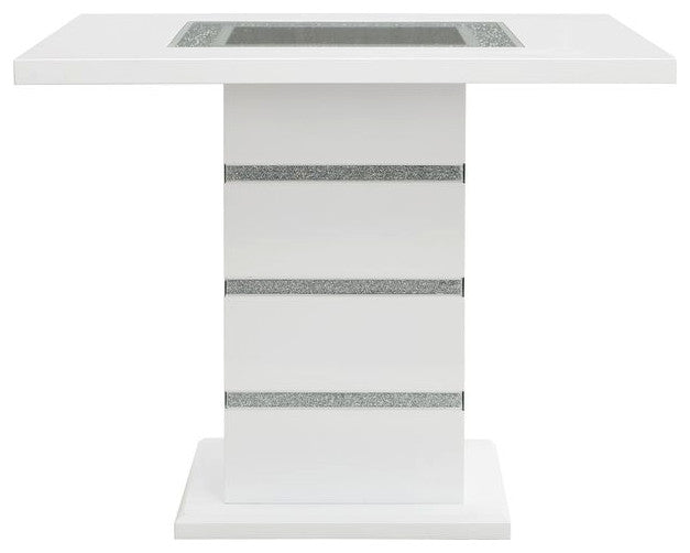 ACME Elizaveta Counter Height Table, Gray Velvet