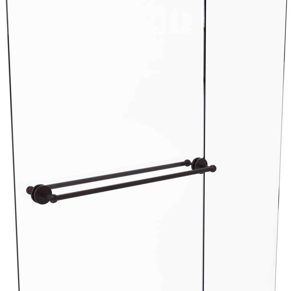 Prestige Skyline 30" Back to Back Shower Door Towel Bar, Venetian Bronze