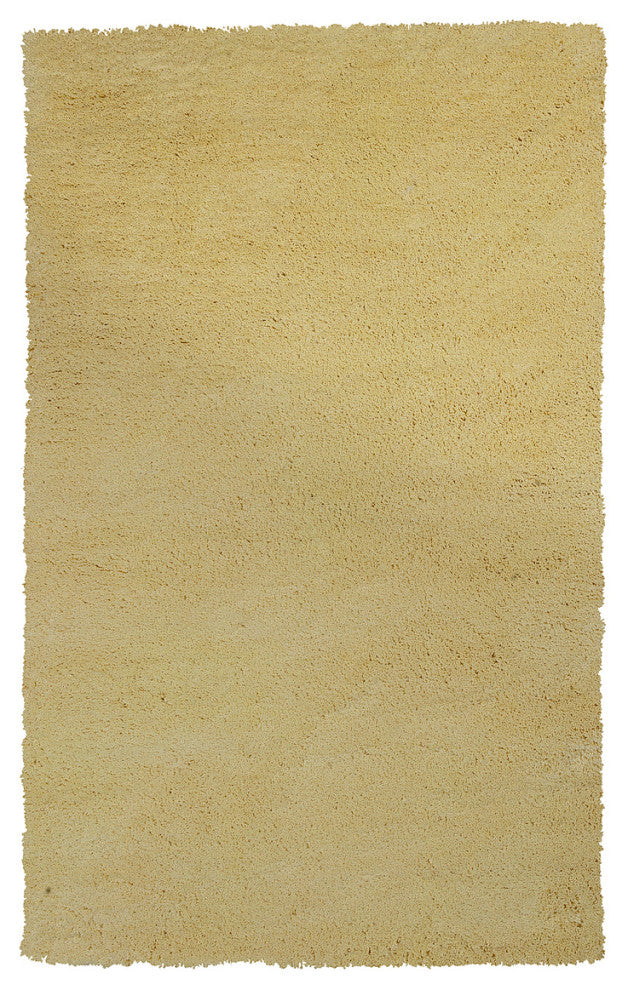 KAS Bliss 1574 Canary Yellow Shag Area Rug, 8' x 11'