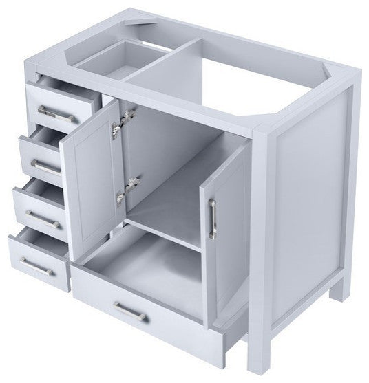 Jacques White Modern 36" Vanity Cabinet Only - Right Version