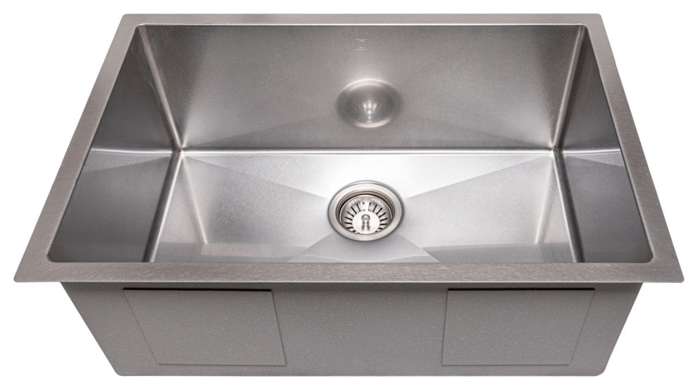 ZLINE Undermount Single Bowl Sink in Stainless Steel with Bottom Grid