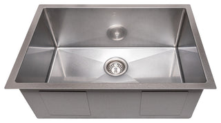 ZLINE Undermount Single Bowl Sink in Stainless Steel with Bottom Grid