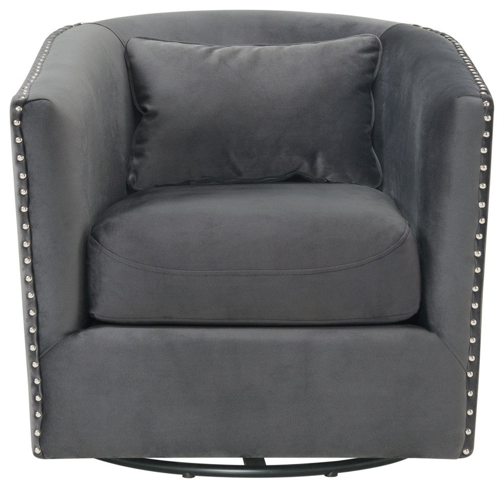 Picket House Zola Swivel Chair, Gun Metal
