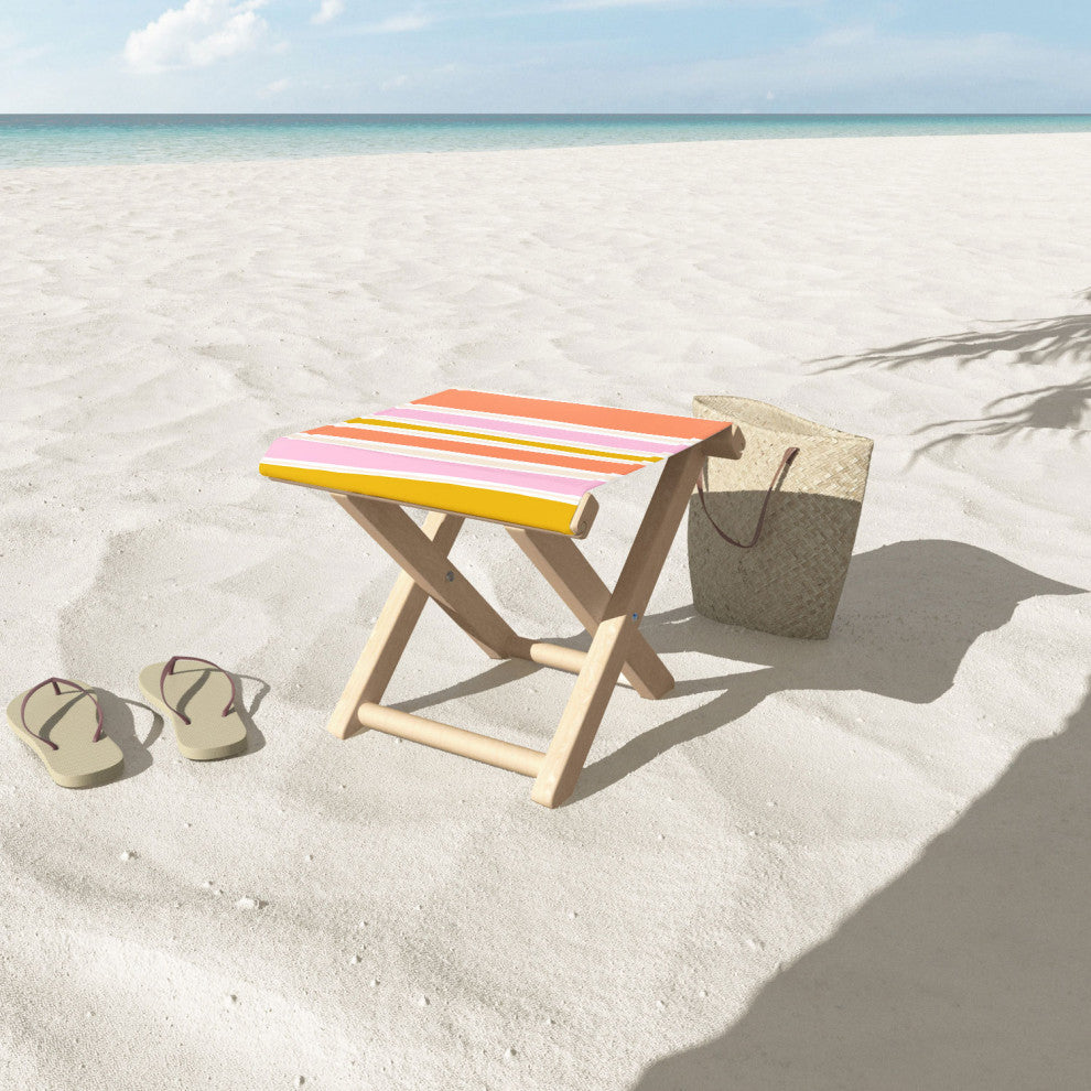 Sunshine Canteen Del Mar Stripes Folding Stool