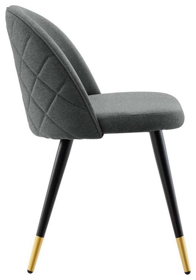 Cordial Upholstered Fabric Dining Chairs - Set of 2-Gray