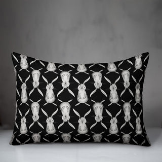 Modern Grey Bunnies 14x20 Lumbar Pillow Cover