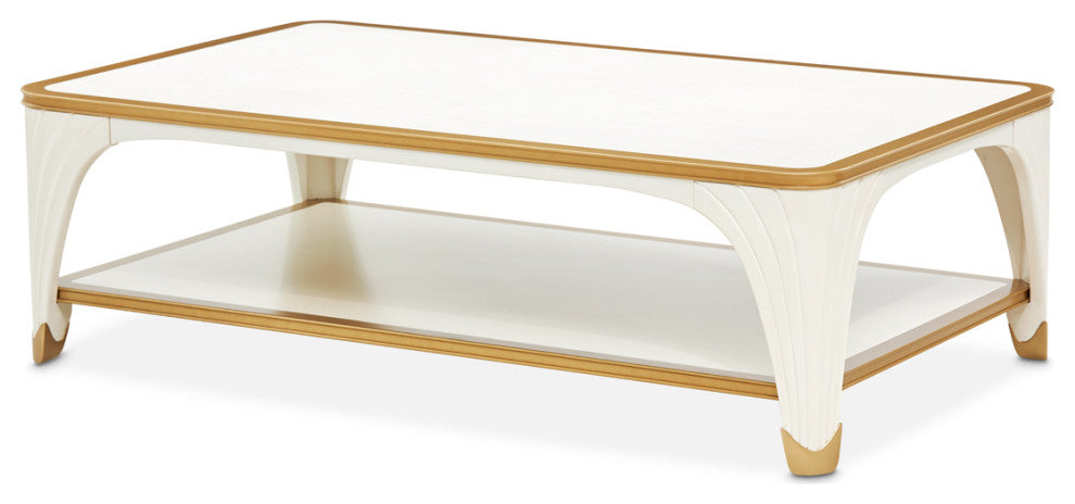 La Terrazza Rectangular Cocktail Table, Creamy Pearl