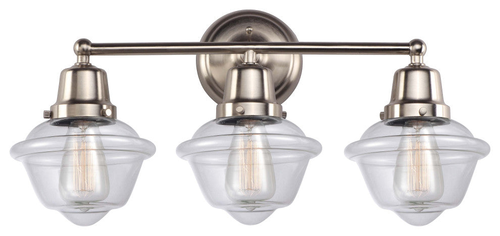 Innovations 623-3W-SN-G532 3-Light Bath Vanity Light, Brushed Satin Nickel