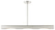 Brushed Nickel Contemporary, Minimal, Industrial, Urban, Sleek Linear Chandelier
