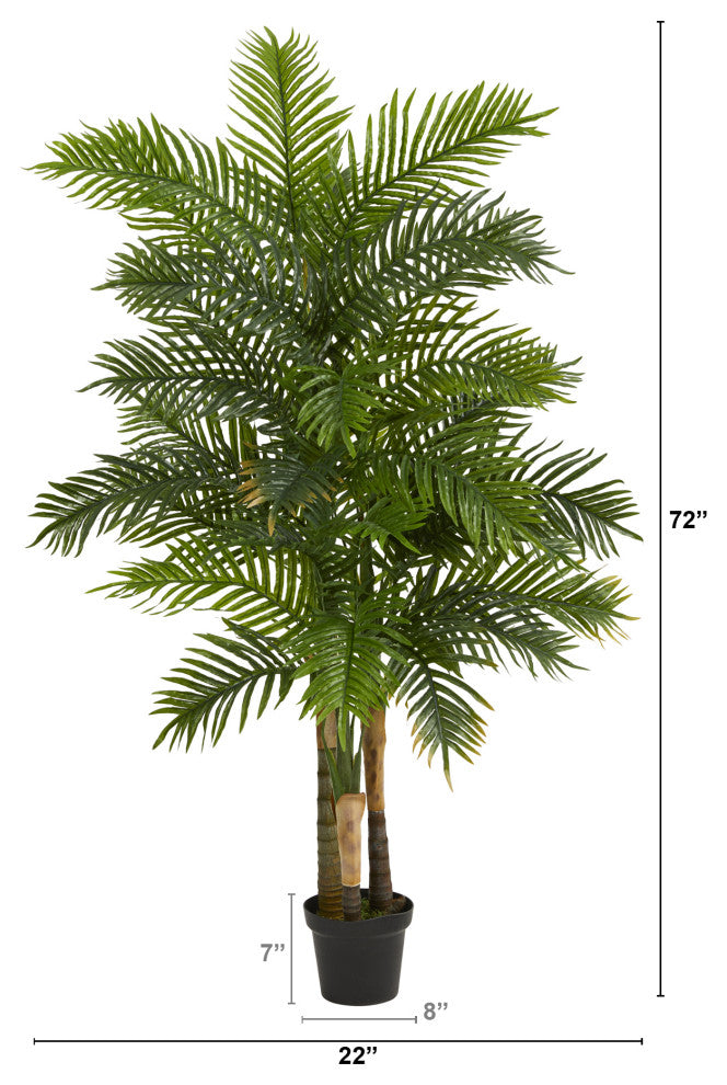 6' Areca Palm Artificial Tree, Real Touch