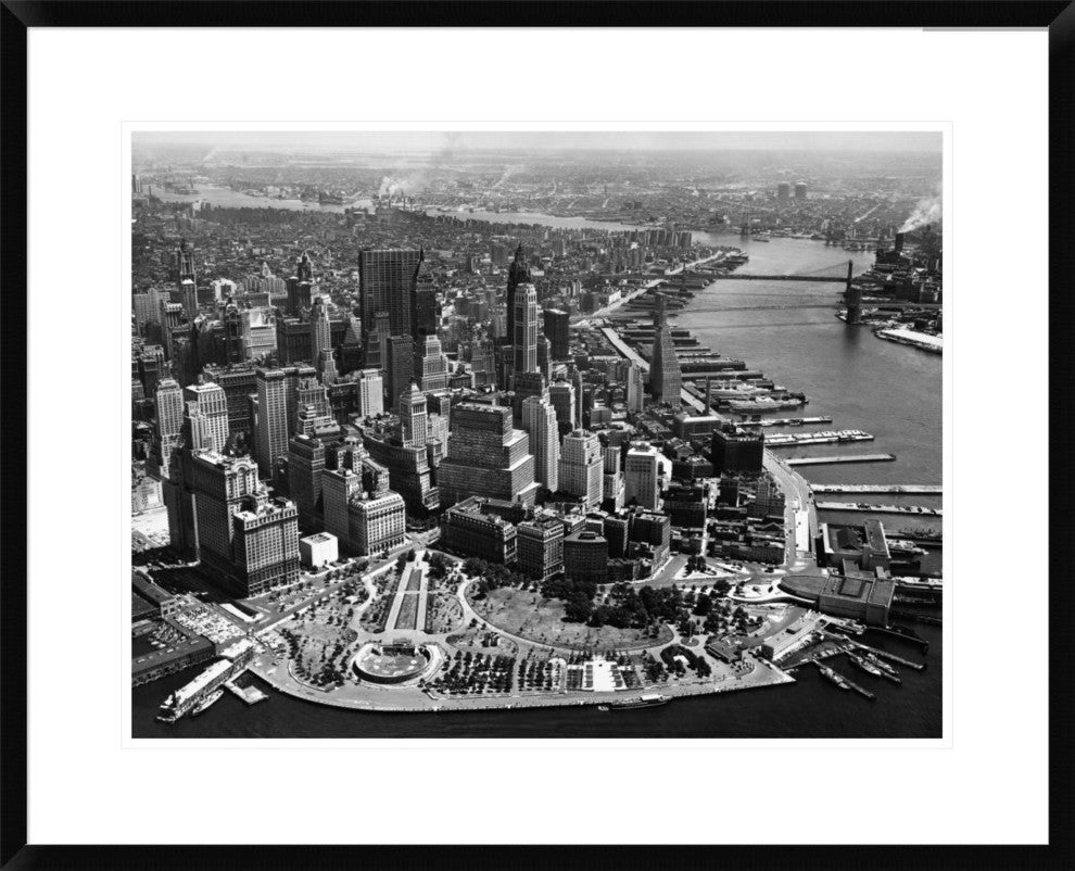 "Aerial View of Manhattan" Framed Digital Print by Anonymous, 32x26"