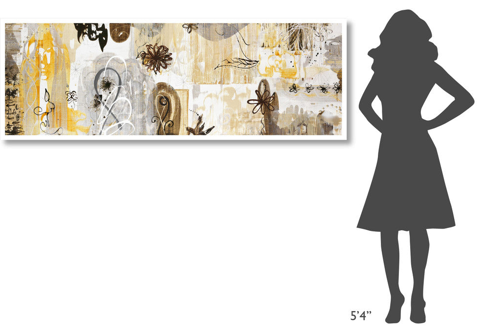 "Decadent Garden III" Digital Paper Print by Joan Elan Davis, 74"x26"