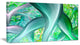 Green Fractal Exotic Plant Stems, Abstract Wall Art Canvas, 40x20