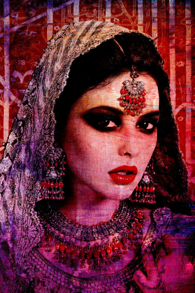 Woman In Scarf Portrait | Andrew Martin Arabella Touch, 59" X 79"