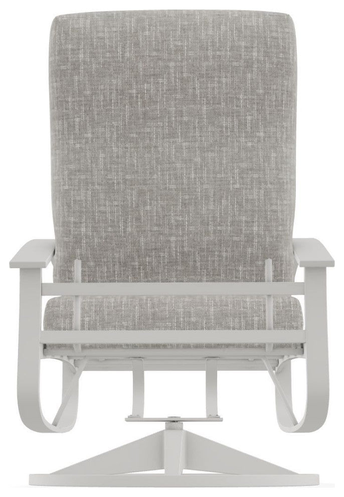 Belle Isle Cushion Outdoor Swivel Rocker, Hither Pewter/Snow