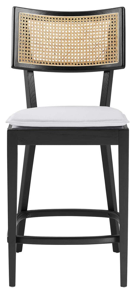 Caledonia Wood Counter Stools - Set of 2 in Black White
