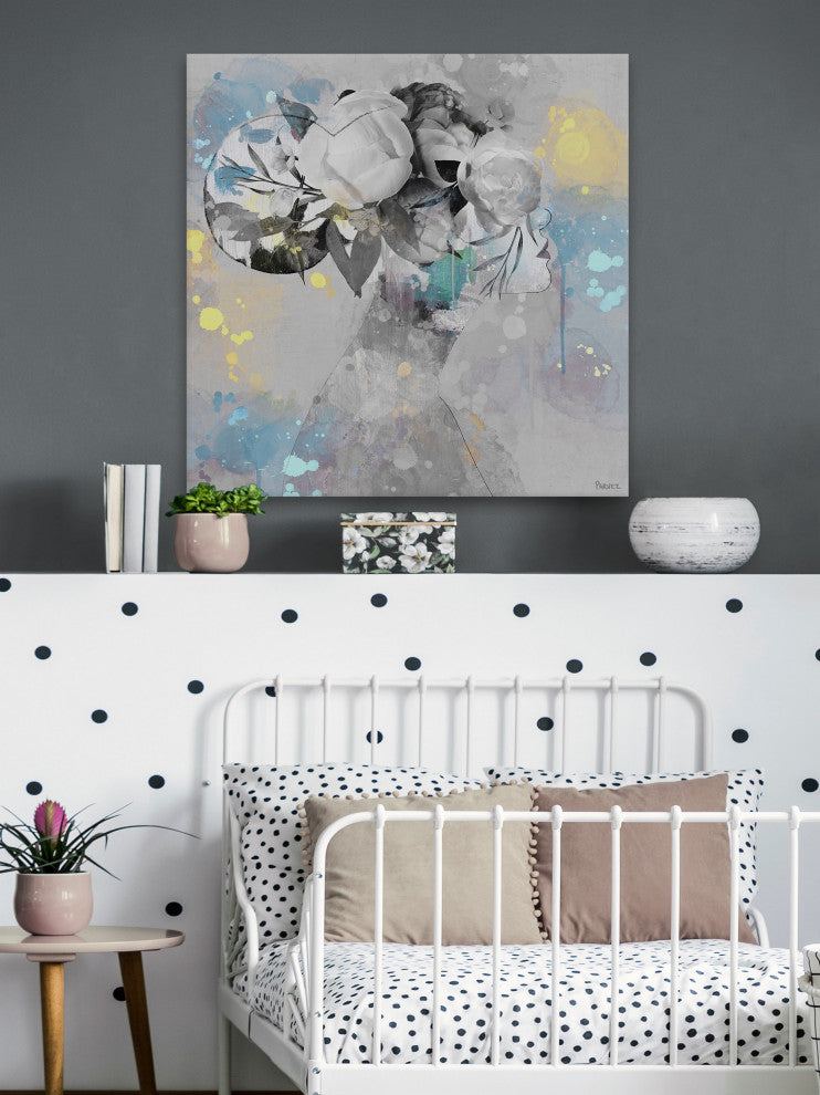 "Elegant Bun II" Painting Print on Wrapped Canvas, 48"x48"