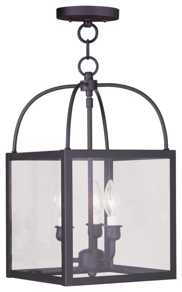 LIVEX Lighting 4037-07 Milford 3-Light Convertible Pendant Light
