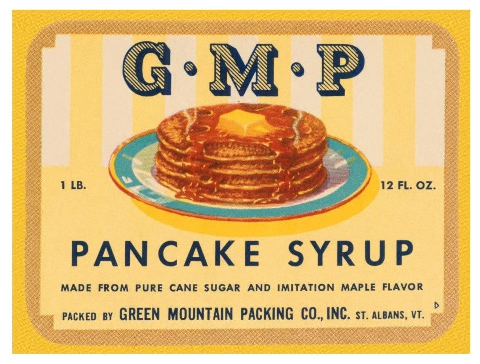 "G.M.P. Pancake Syrup" Digital Paper Print by Retrolabel, 24"x19"