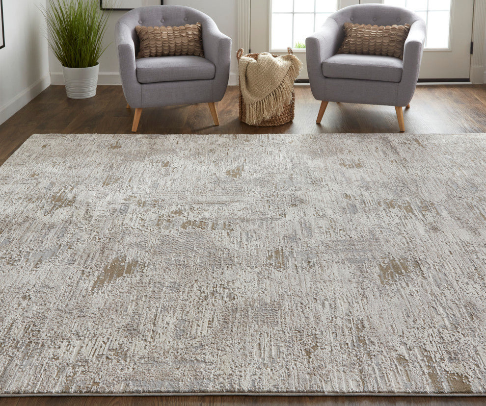 Weave & Wander Kayden Rug, Ivory/Gray, 4' X 6'