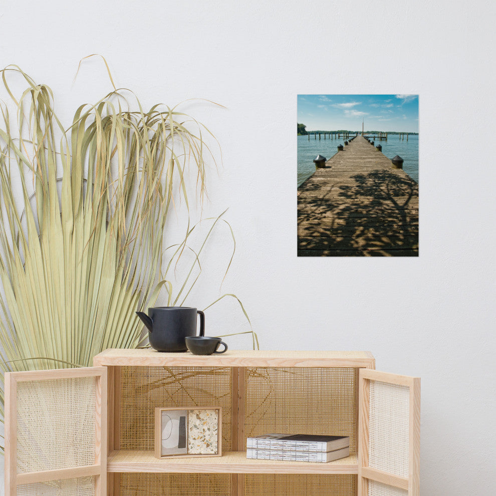Endless Dock Landscape Photography Unframed Wall Art Print, 18" X 24"