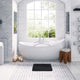 Bathroom Rug Memory Foam Mat 3D Pebble , Black, 32" X 20"
