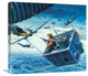 "The Commando's Strange Attack Balloon" Canvas Giclee by Mort Kunstler, 22"x20"
