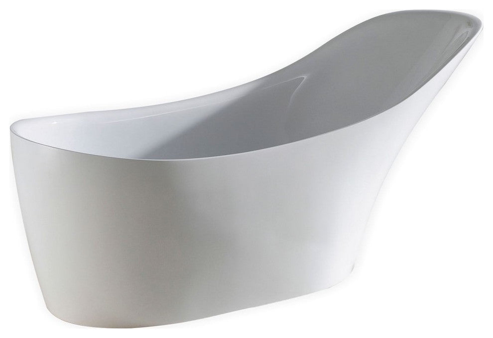 Kube Victorian 67'' Free Standing Bathtub, White