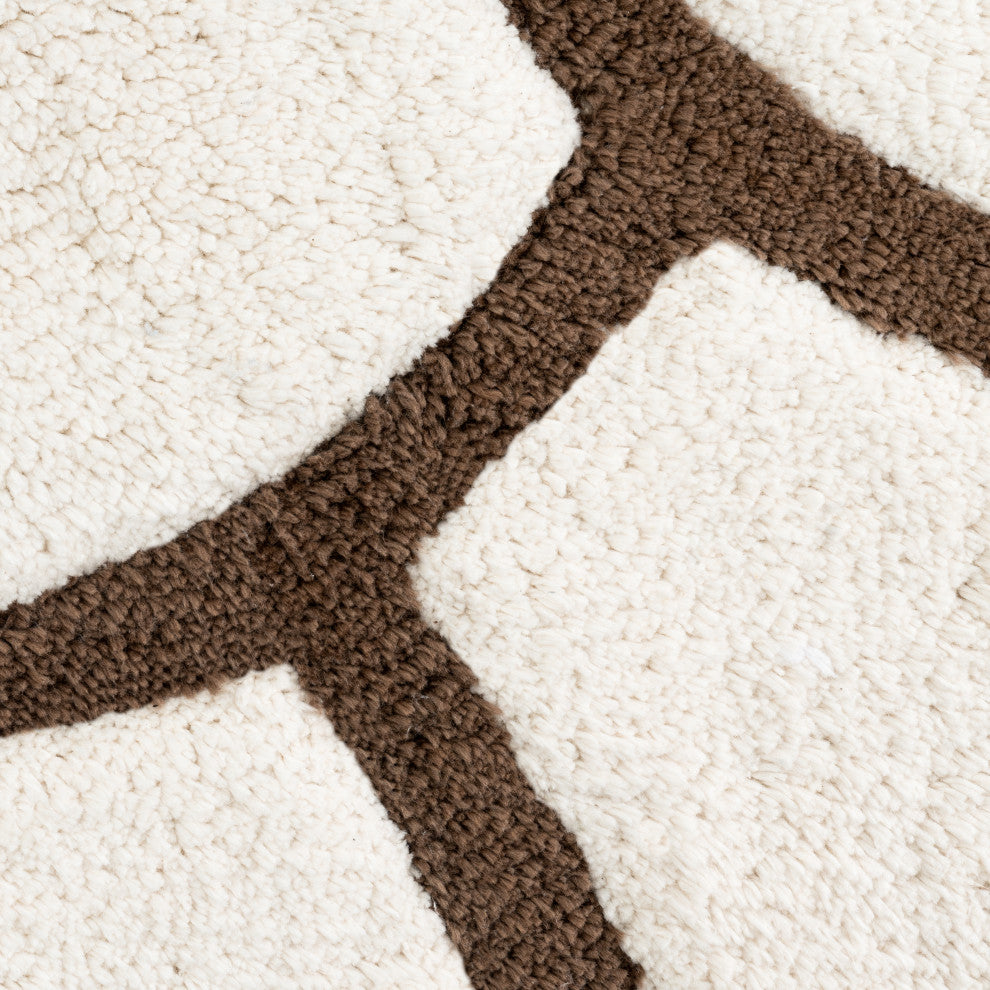 Edington Machine Tufted Bath Mat, Beige, 30x50
