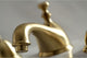 Kingston Brass Widespread Bathroom Faucet With Brass Pop-Up, Brushed Brass